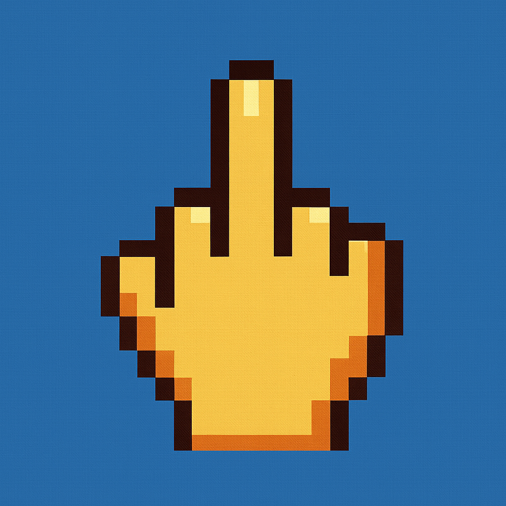 Middle finger gesture
